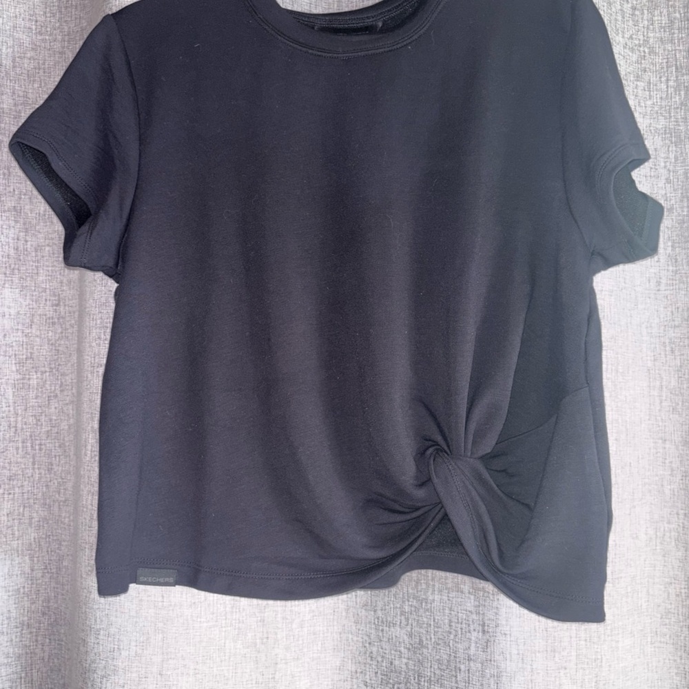 Skechers Black Twist Front Tee